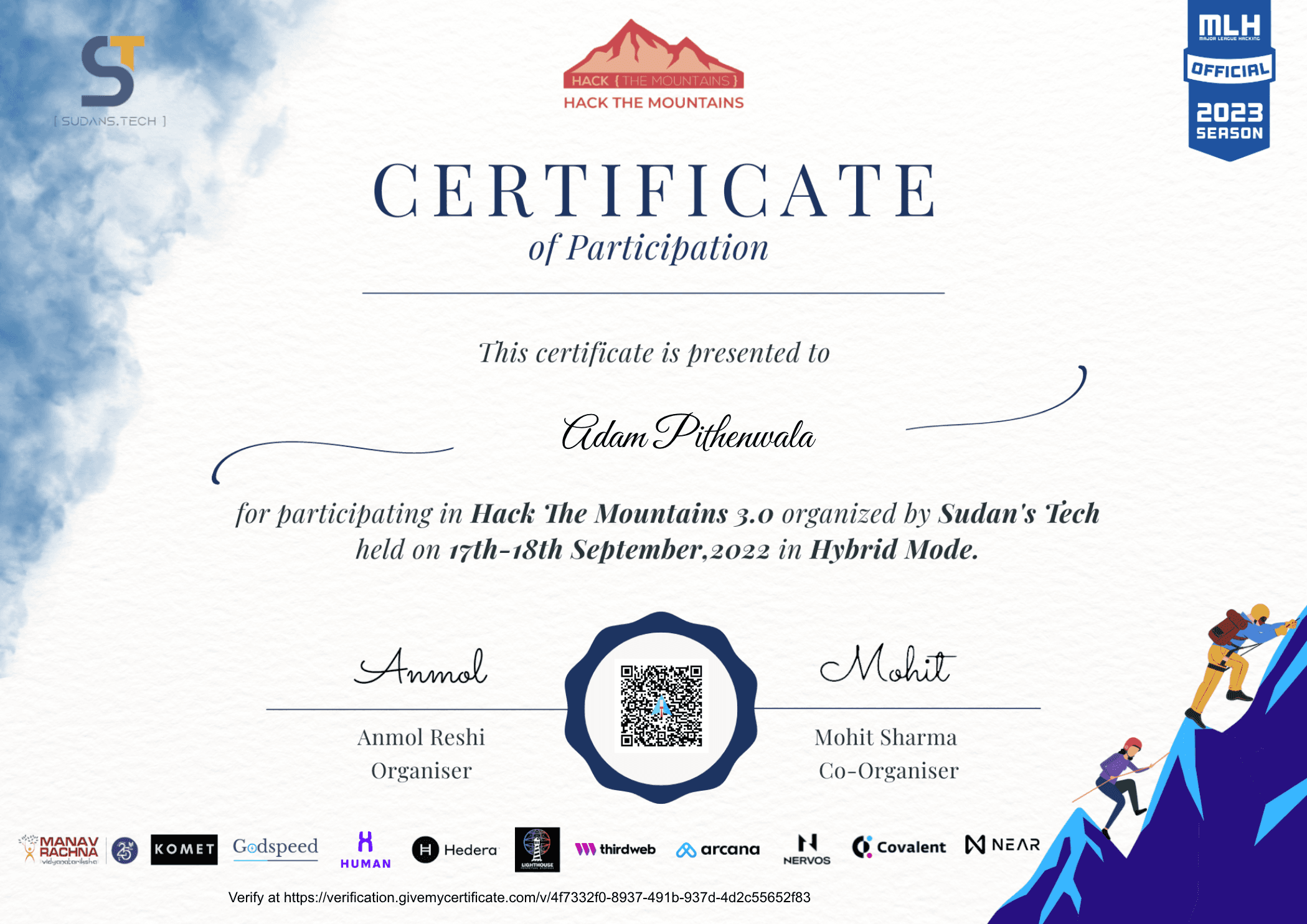 Hack The Mountain 3.0 | Participation